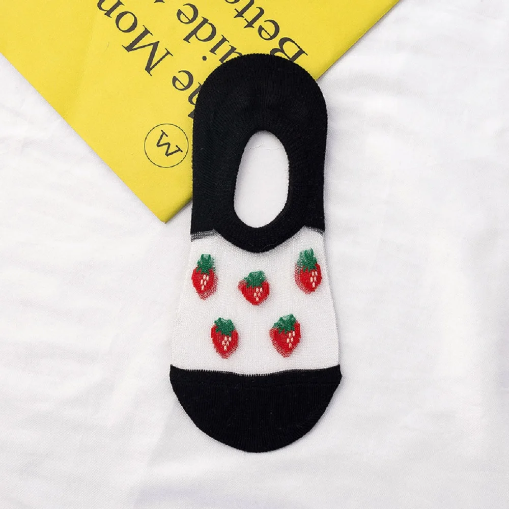 Носки женские прозрачные короткие воздухопроницаемые повседневные модные