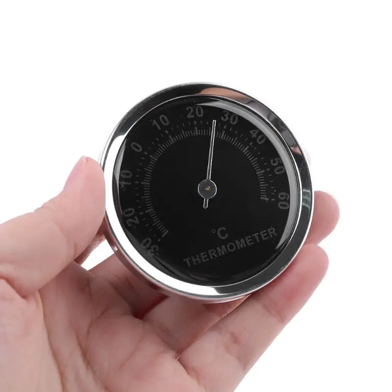 

Mini Thermometer Mechanical No Battery Analog 58mm Car Temperature Gauge with Double-sided sticker