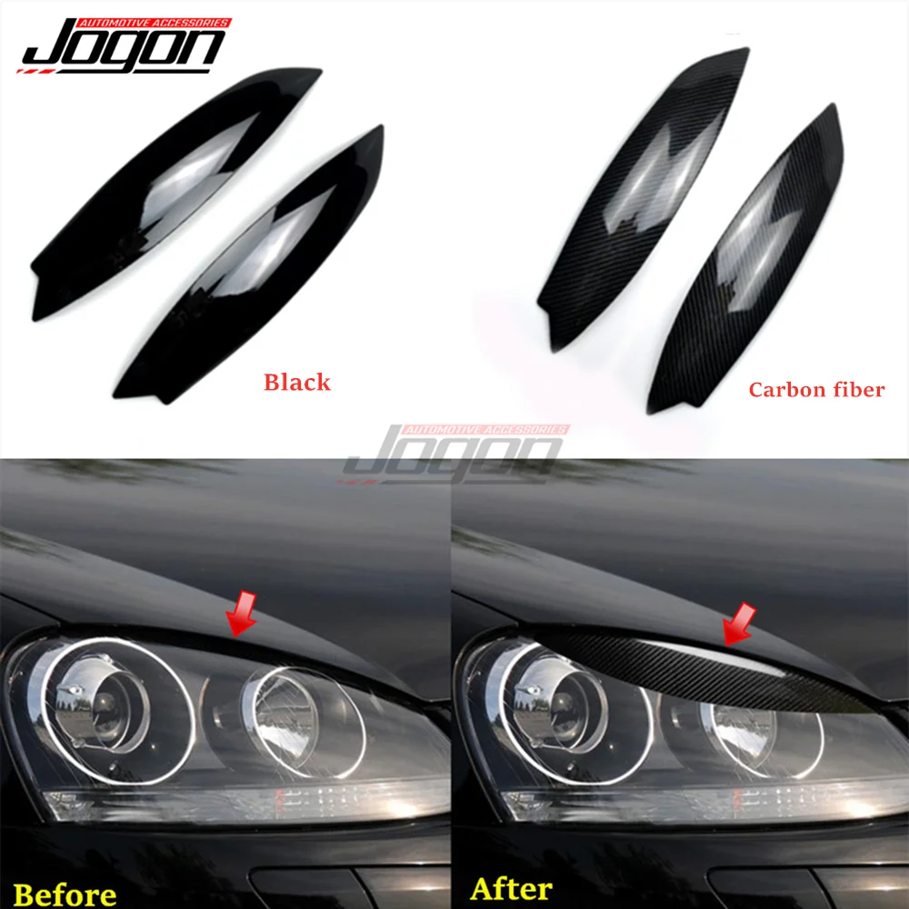 

2 шт., хромированные накладки на передние фары для Volkswagen GOLF MK5 GTI R 2005 2006 2007