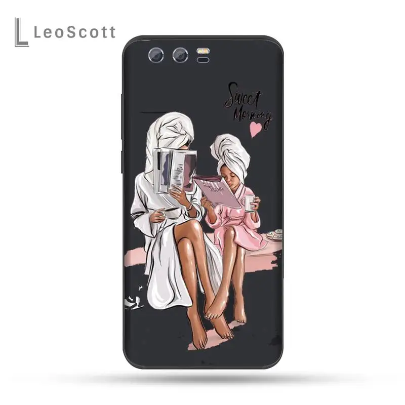 

Cute Baby Super Girl mom Love Phone Case For Huawei Honor view 7a5.45inch 7c5.7inch 8x 8a 8c 9 9x 10 20 10i 20i lite pro