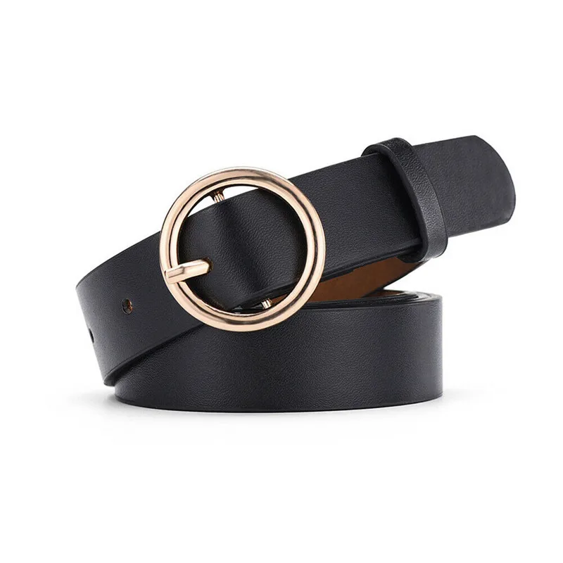 

Ремень из натуральной кожи Женский, классический однотонный пояс с широким ремнем