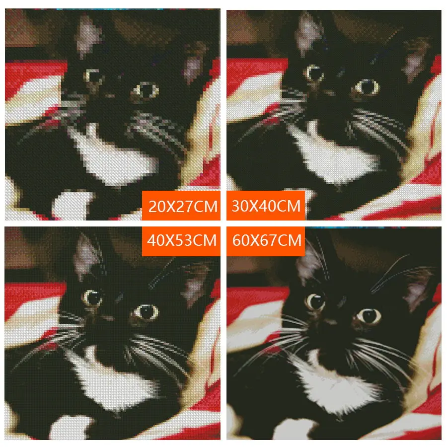 Полный набор для рисования с круглыми камнями и полотном вышивкой изображением