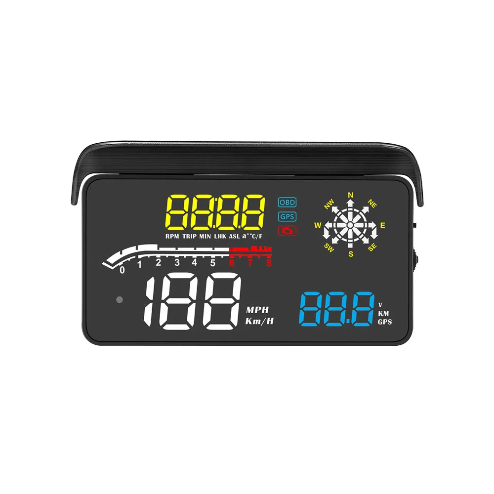 

2021 new car HUD head-up display car universal OBD+GPS navigation dual-mode speed multi-function HD smart projector D1 model