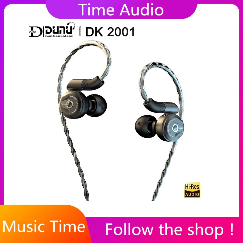 DUNU DK2001 HiFi аудио 3BA + 1DD гибридные драйверы в ухо наушники IEM с Catch-Hold MMCX разъем OCC