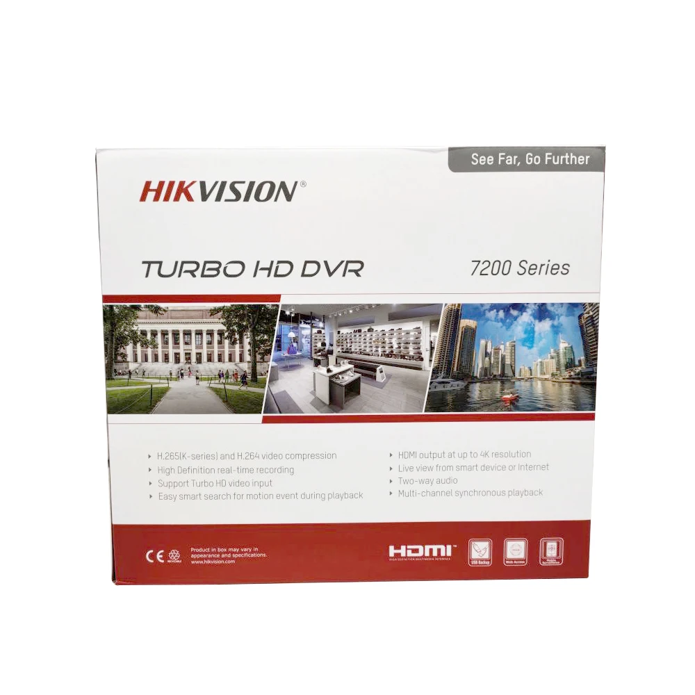 Hikvsion 16CH 5 в 1 AHD DVR Поддержка CVBS TVI CVI аналоговые камеры P2P Cloud H.265 Аудио HDMI видео
