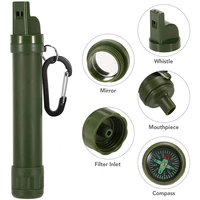 outdoor water filtration survival water filter straw water filtration system drinking purifier for emergency hiking camping