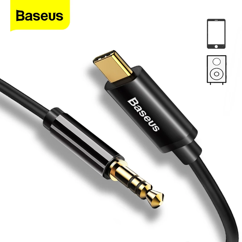 Аудиокабель Baseus со штекером AUX USB Type-C и 3 5 мм | Электроника