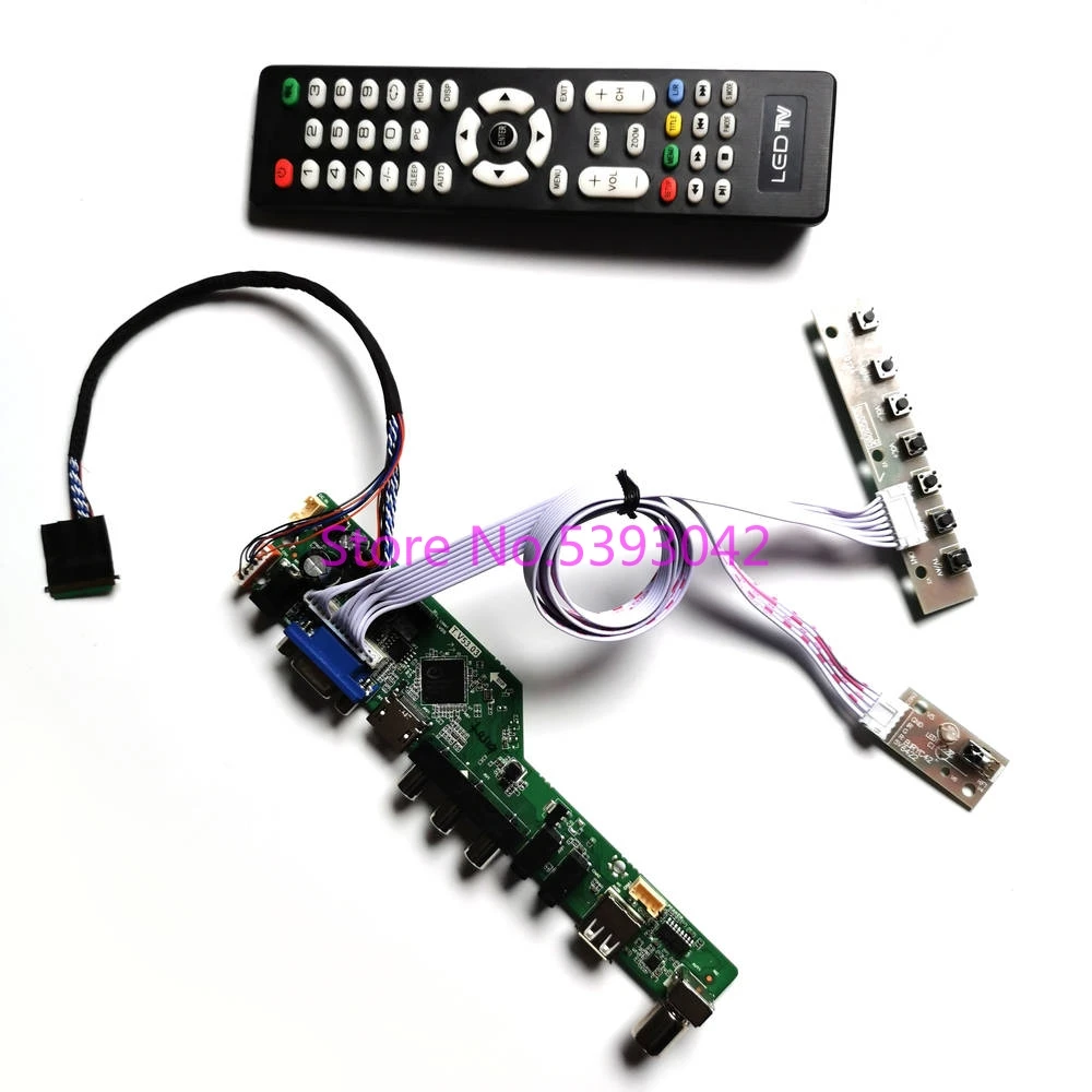 

KIT for LP140WH2 (TL)(P1)/(TL)(M1)/(TL)(M2)/(TL)(N1)/(TL)(N2) Remote LVDS 1366*768 40-Pin USB AV LCD TV control drive board