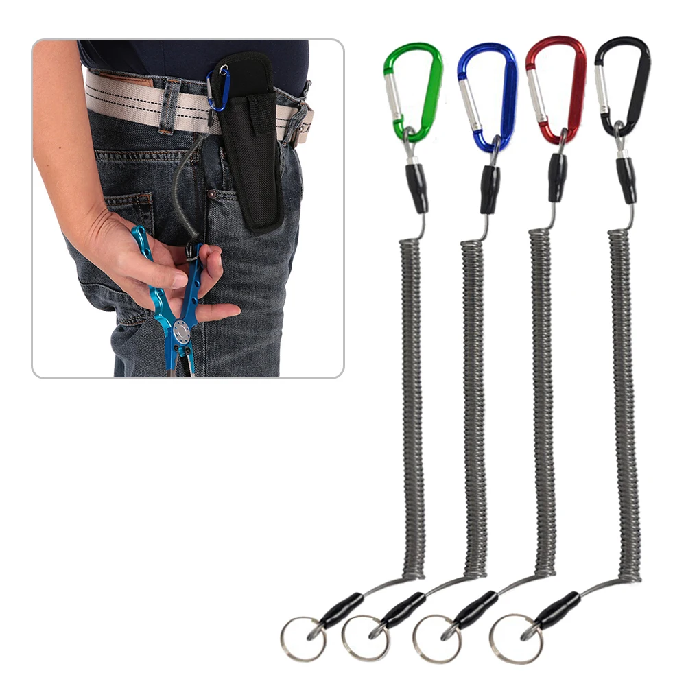 Спиральный шнурок Эластичный для рыбалки с карабином| |