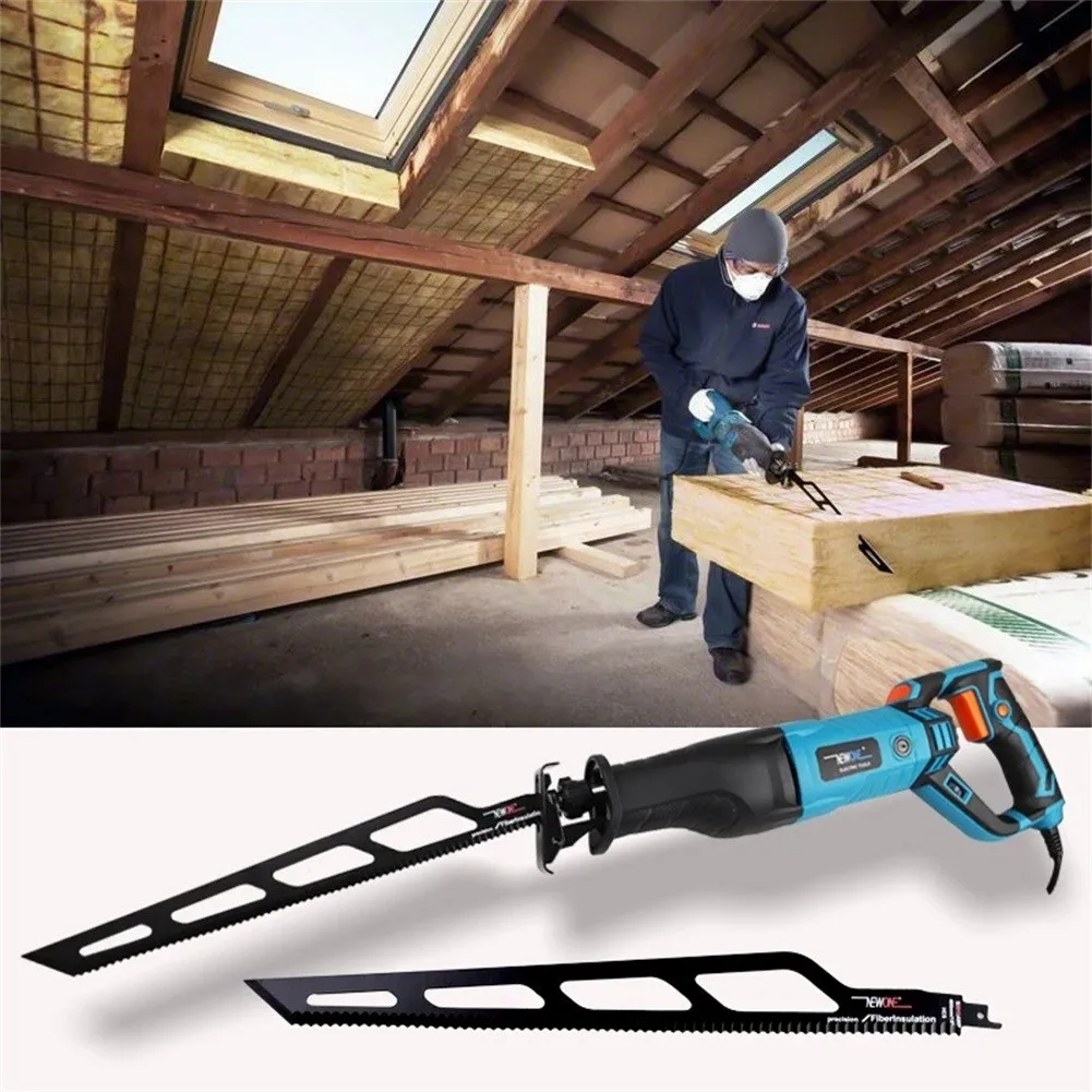 

400MM S2013AWP Reciprocating Saw Blade Precision For Fiber Insulation/foam Brick Black Saw Blades Alloy Steel High Quality