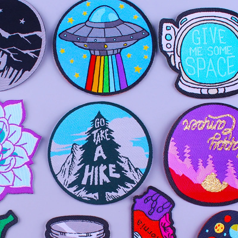 Вышитые нашивки Pulaqi для одежды в дикой природе путешествий с утюгом изображением