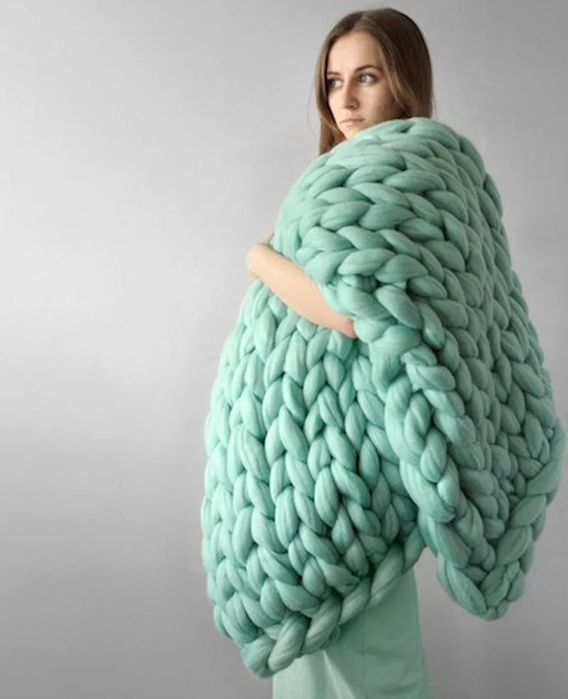 250g/Pc Super Bulky Arm Knitting Wool Roving Knitted Blanket Chunky Yarn Thick For Knitting/Crochet/Carpet/Hats | Дом и сад