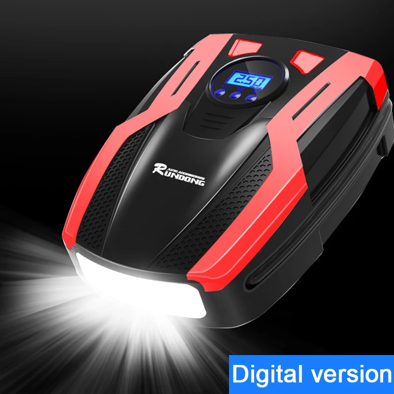 Digital Display Автомобильный воздушный компрессор 12 В указка/цифровой дисплей электрический воздушный насос мотоцикл давления в шинах инструмент авто аксессуары - Название цвета: Digital Display