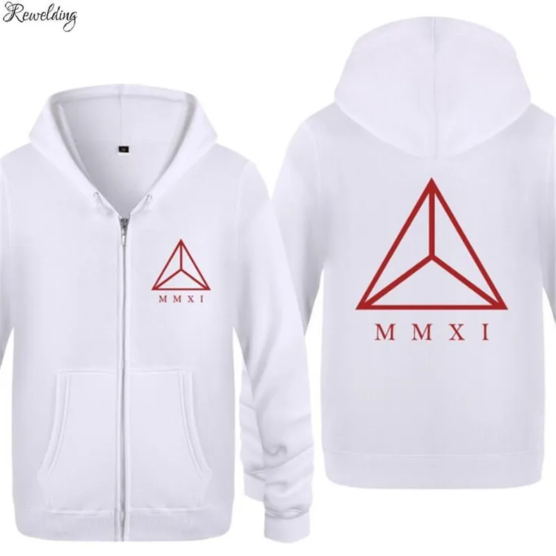 Для мужчин s Толстовка TRIANGLE MMXI SWAG печатных Толстовки с капюшоном на молнии скейт