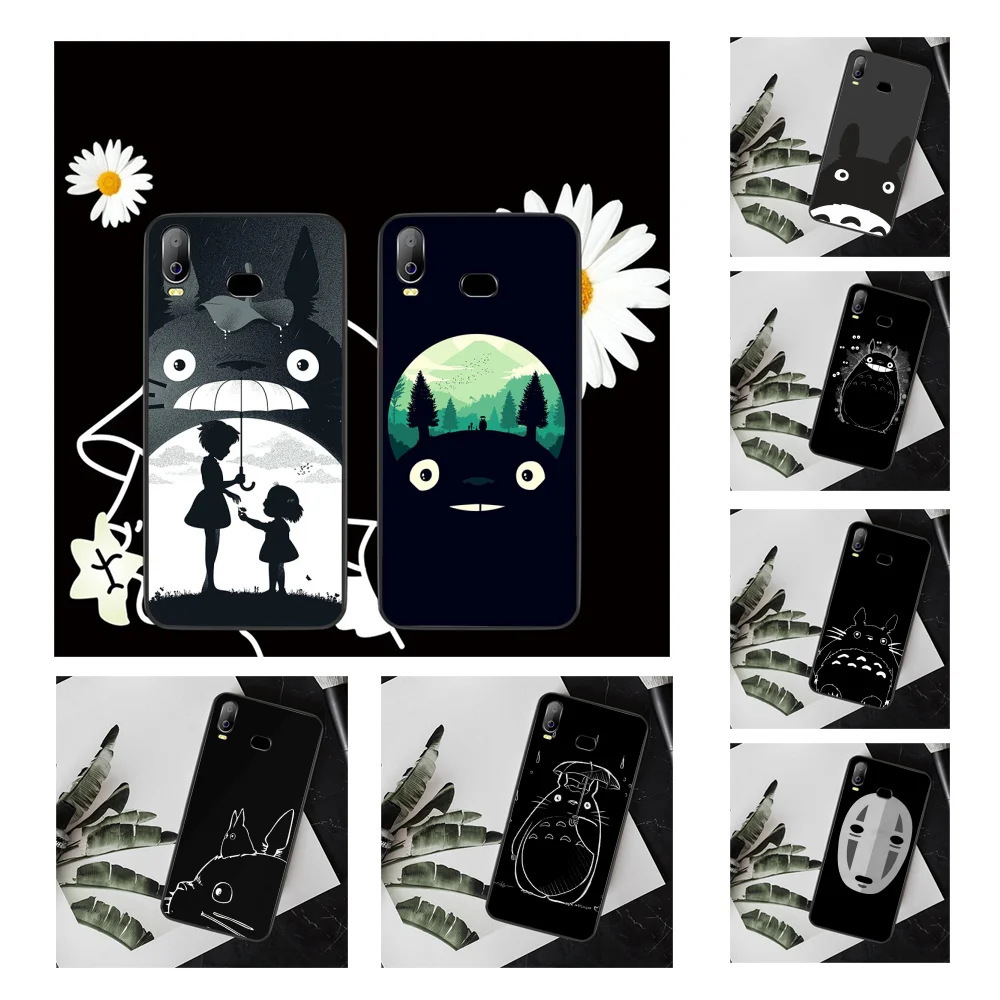 

NBDRUICAI Studio Totoro Soft Silicone Black Phone Case For Samsung A10 A20 A30 A40 A50 A70 A7 A9 A6 A8 Plus 2018
