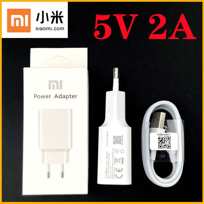Оригинальное зарядное устройство XiaoMi Redmi 7A 5 В 2 А ЕС настенный адаптер для