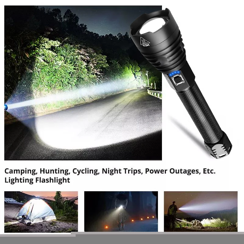 

New Upgrade XHP90.3 Super Bright Led Flashlight 18650 XHP50.2 Tactical Flash Light Usb Rechargeable Multifunction Fishing Torch