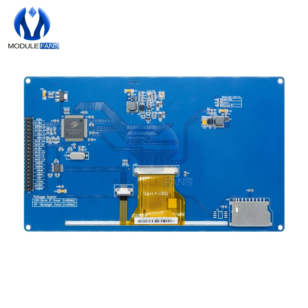 " дюймовый TFT ЖК-дисплей модуль 800x480 SSD1963 сенсорный ШИМ для Arduino AVR STM32 ARM 800*480 800 480 цифровой Управление доска