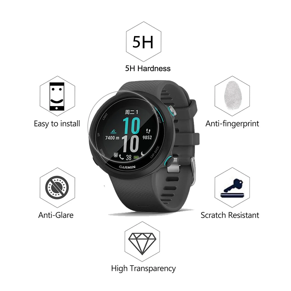 3 шт. Противоударная Защитная пленка для смарт-часов Garmin Swim 2 GPS не стекло |