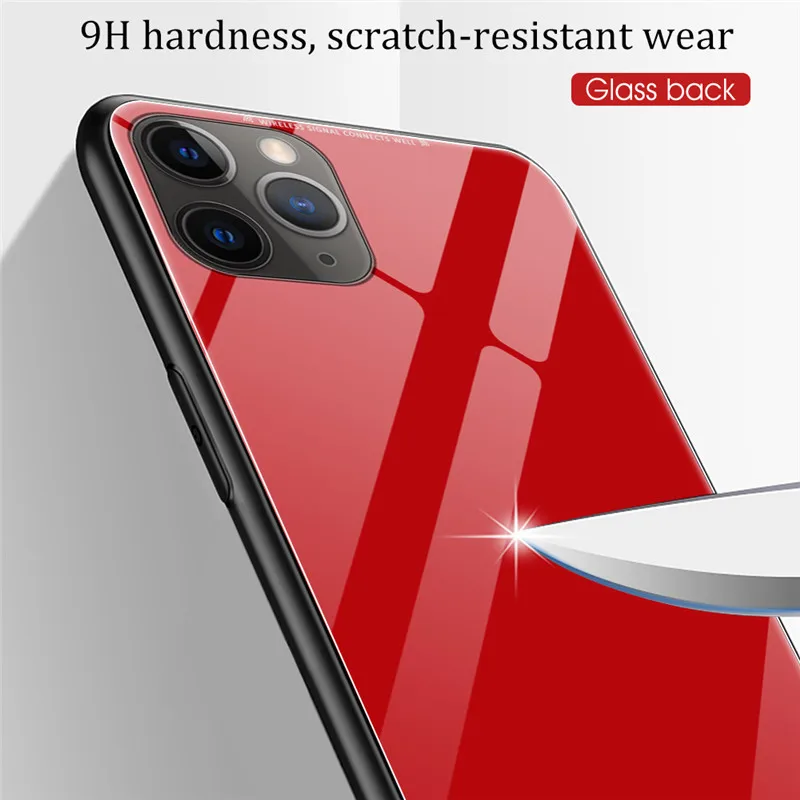Противоударный чехол для iPhone 11 12 mini Pro X XS XR Max телефонный из закаленного стекла 6 7 8
