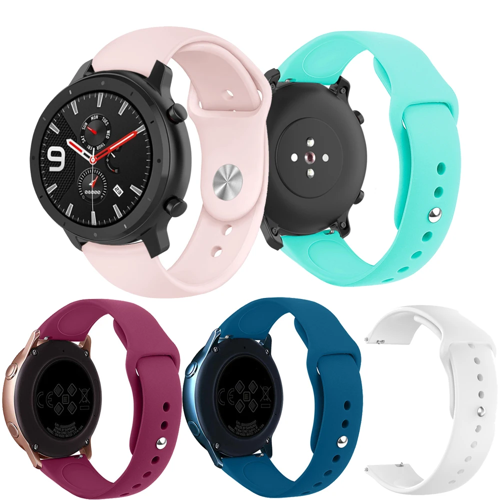 Силиконовый спортивный ремешок для Huami Amazfit Bip GTS GTR 47 мм huawei GT2 42 часов трекер
