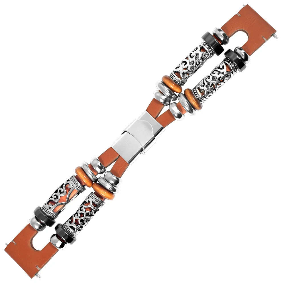 Hangrui For Amazfit GTR 42MM strap leather wristband For Amazfit bip 20mm wrist strap For Garmin vivoactive 3 smart watch sport