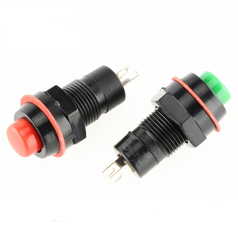 Кнопочный переключатель 2-контактный мгновенный Выкл-(ВКЛ) автоматический