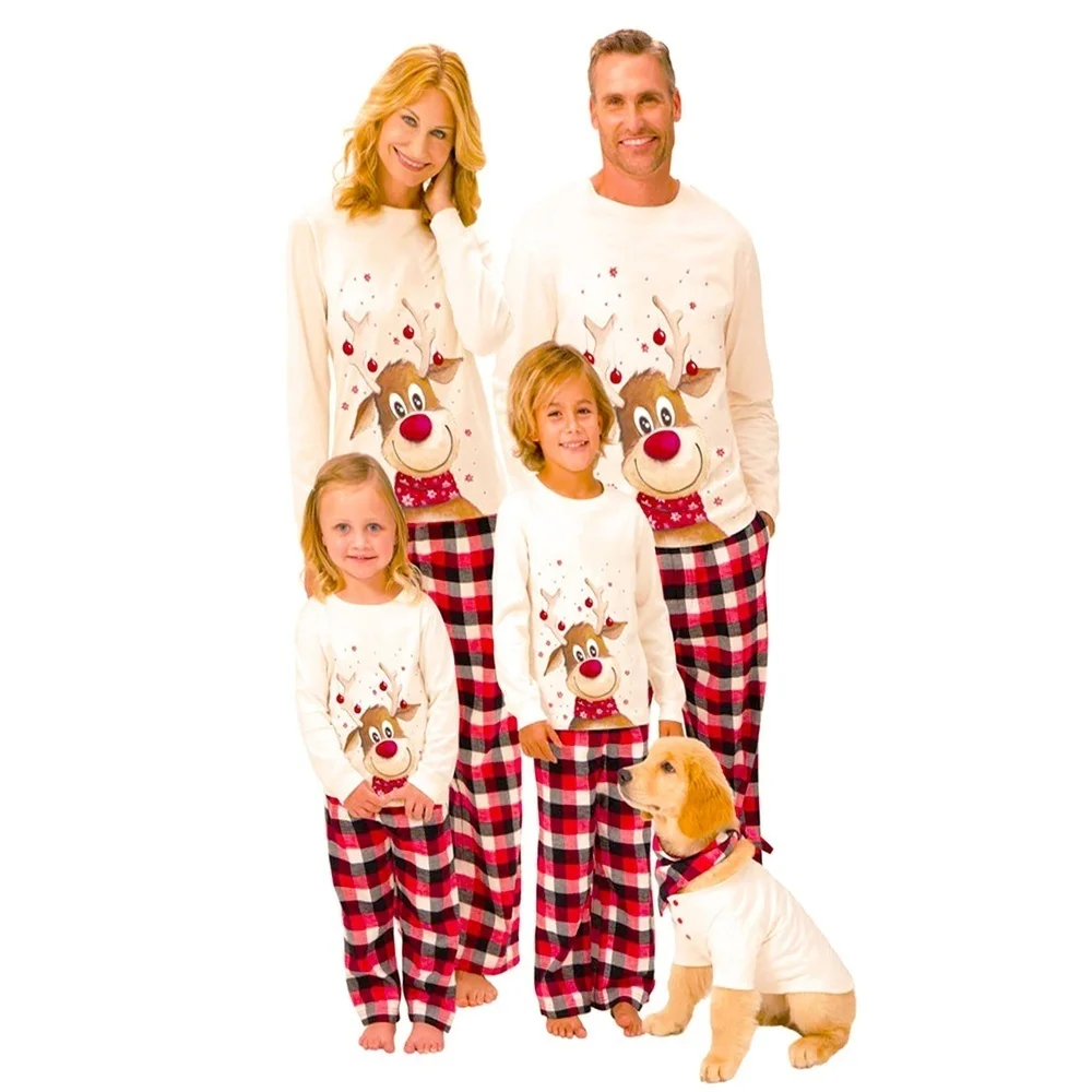 7 Style New Christmas Pyjamas 2pcs/Set Family Matching Adult Women Men kids Baby  Pyjamas Xmas Nightwear Sleepwear Pajamas PJs