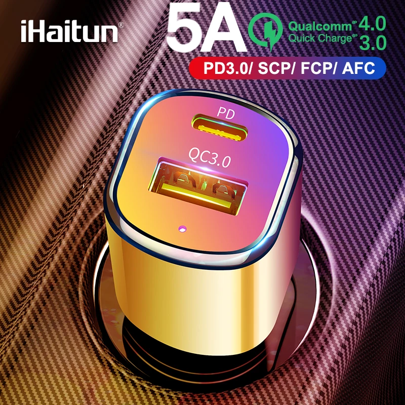IHaitun быстрая 30 Вт Тип C PD автомобильная настенная USB зарядка док-станция для