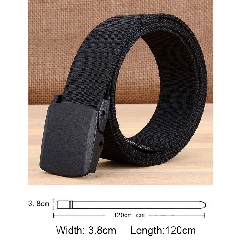 

Military Men Belt 2021 Army Belts Adjustable Belt Men Outdoor Travel Tactical Waist Belt with Plastic Buckle for Pants 120cm