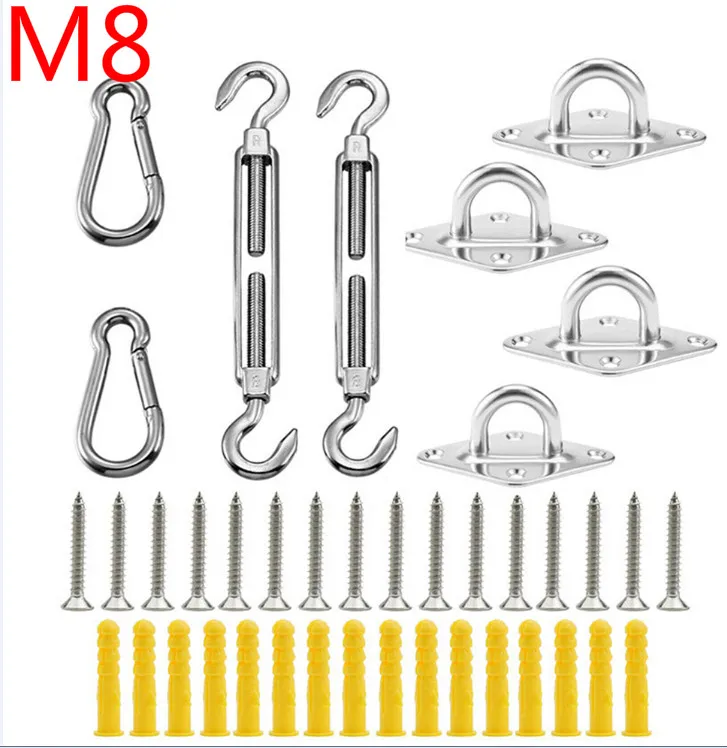 304 нержавеющая сталь M5/ M6/ M8 тени паруса крепкий комплект вертушки Pad глазки