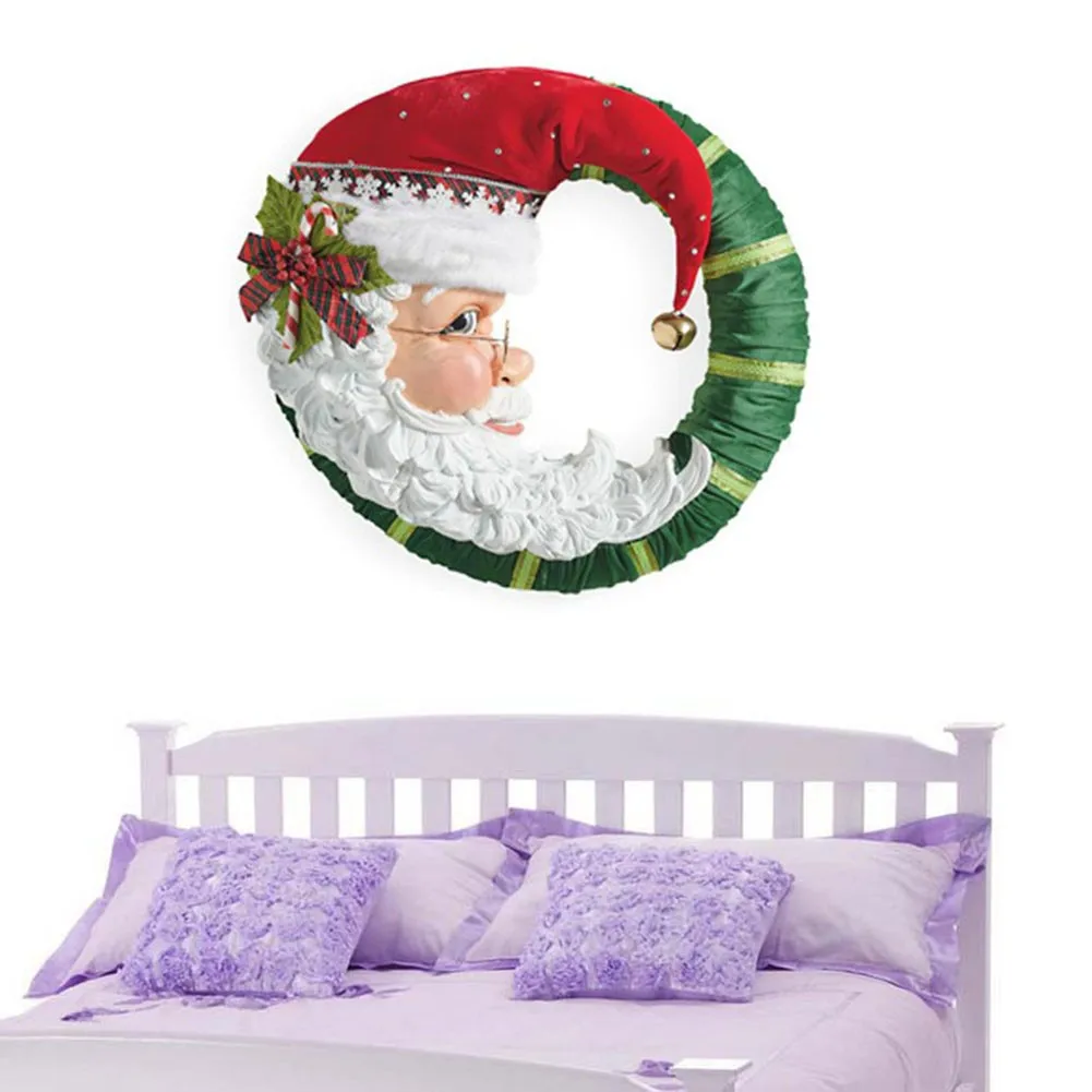 

Christmas Sticker Jolly Santa Wreath Decorations Paste Window Paste Stickers Party Christmas Diy Decorations For Home Navidad