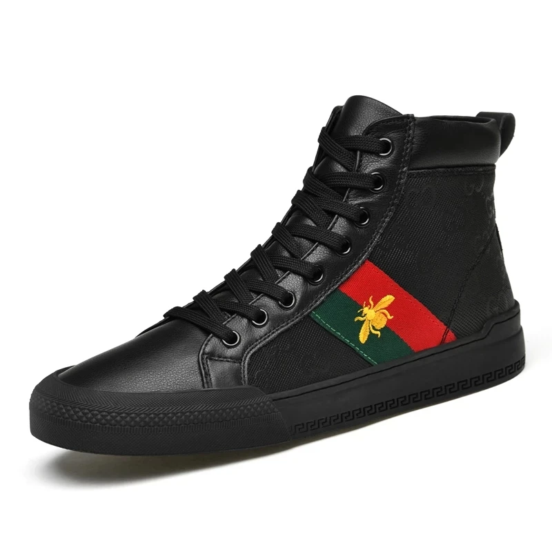 

Men's shoes fashion thermal shoes Fur Winter men's boots 2021 hot autumn shoes men's new high top canvas casual shoes for men