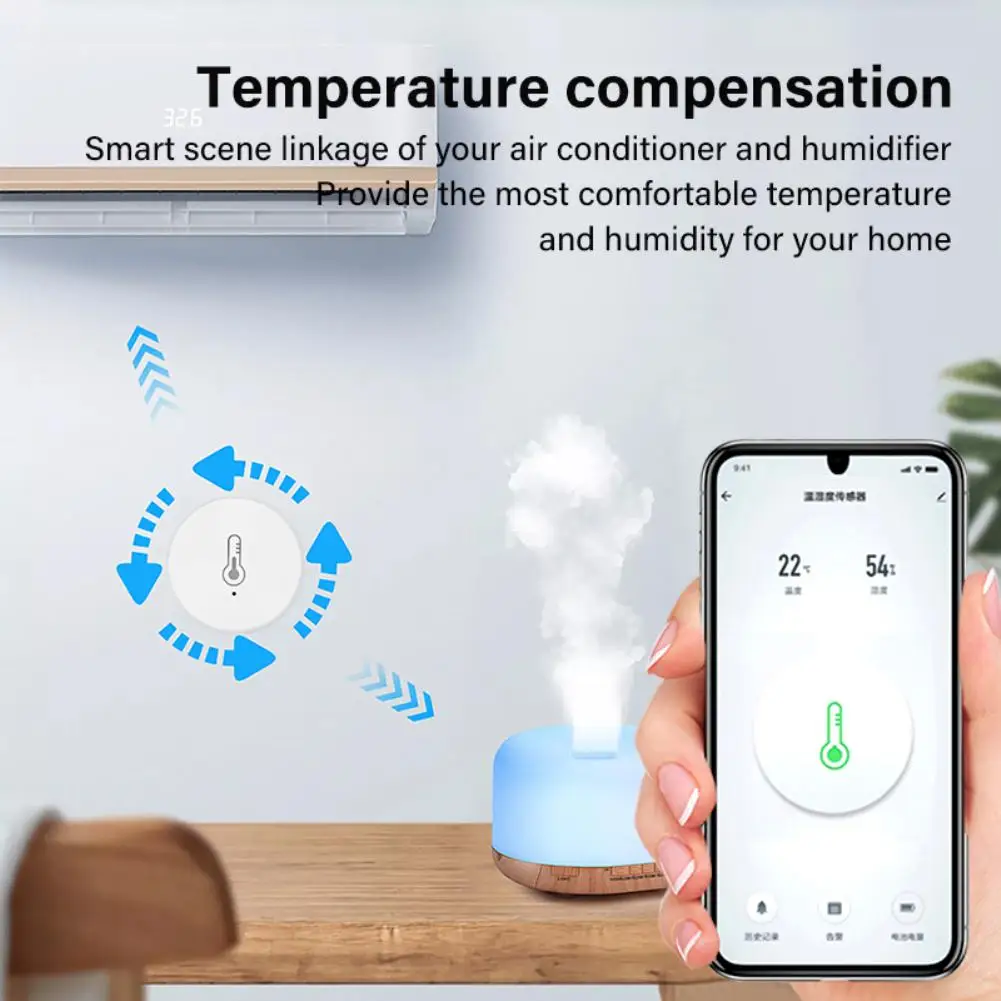 Умный датчик температуры и влажности ZigBee3.0 работает с приложением Alexa Google Tuya/SmartLife