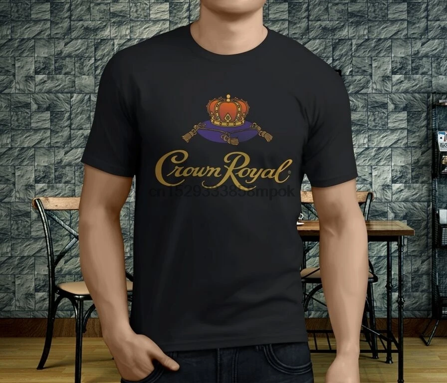 Новая популярная Красивая канадская виски Crown Royal Merch Мужская черная футболка S-3XL |