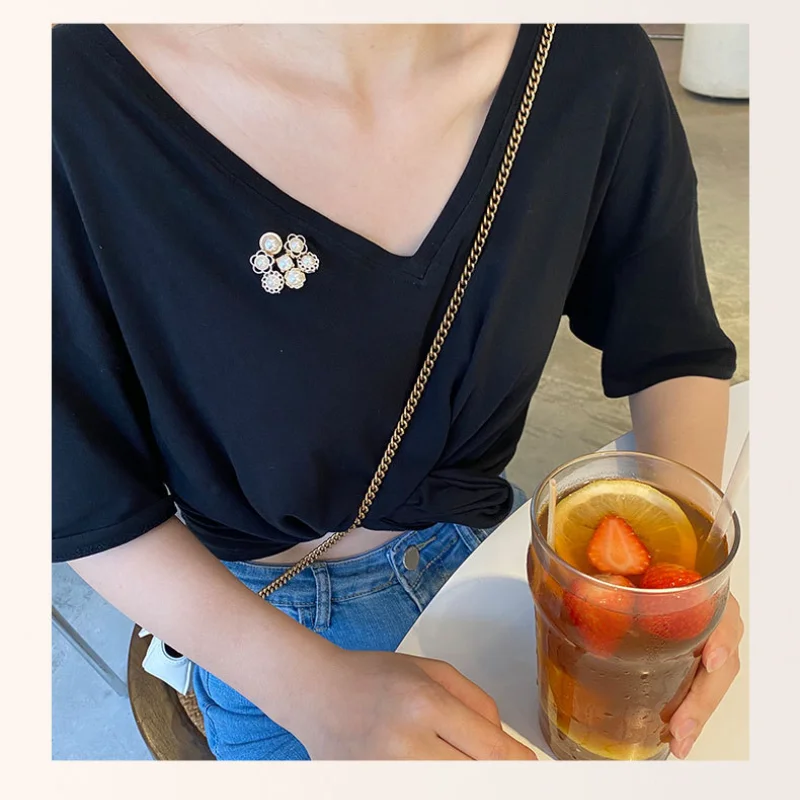 5 шт. съемные пуговицы с жемчугом