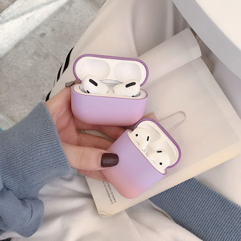 Цветной Оригинальный чехол для Airpods 1 2 3 Pro новый жесткий ПК с милым беспроводным