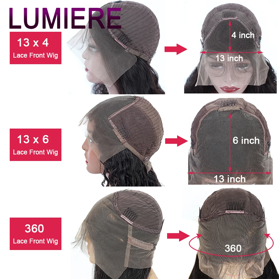 Парики с волнистыми прядями фронтальные человеческие волосы прелестные Lumiere Remy