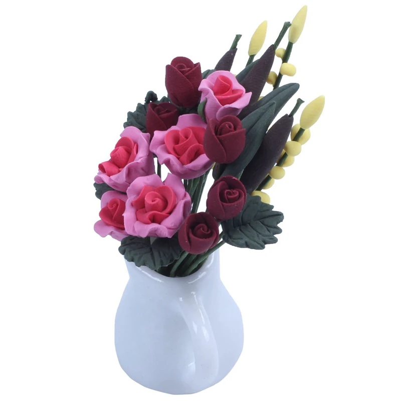 2 шт миниатюрные Красивые цветы для 1/12 масштаб кукольный домик мебель украшения