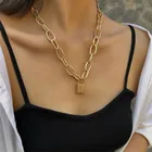 Ожерелье DIEZI в стиле хип-хоп для женщин и мужчин, винтажное ожерелье с кулоном из звеньев под золото и серебро, 2019