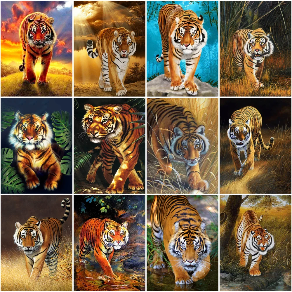 

Animal Diy Tiger Home Decor Paintings Diamond Mosaic Personalized Gift Embroidery Kit Puzzles Painting Needle Arts Craft Crafts