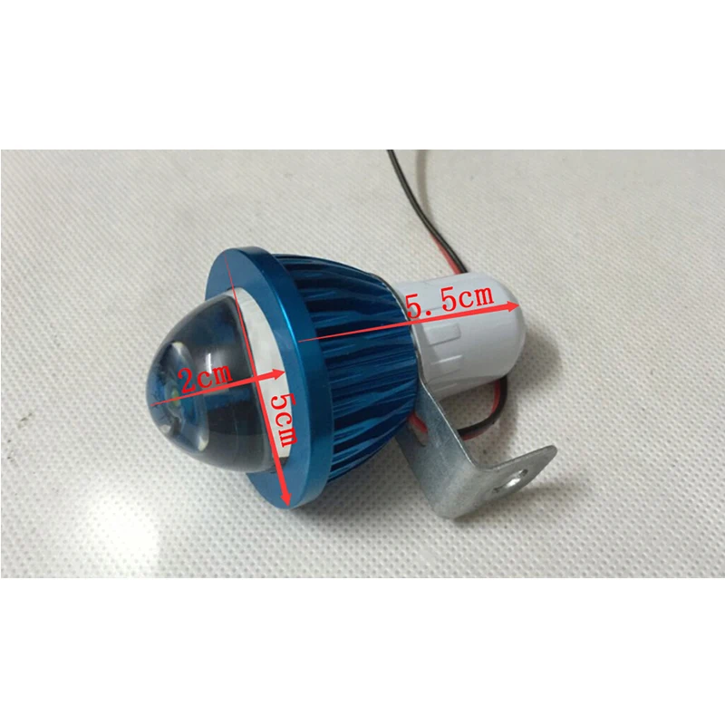 Мотоциклетный светодиодный головной фонарь с большим объективом рыбий глаз