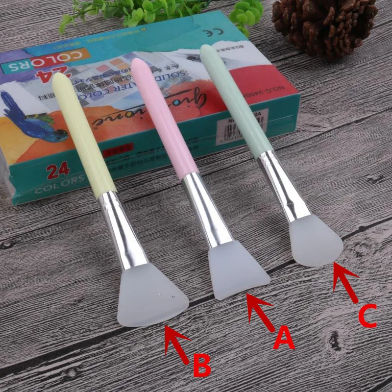 1 шт. Профессиональная 3 вида стилей деревянная ручка силикон маска щетка мягкий