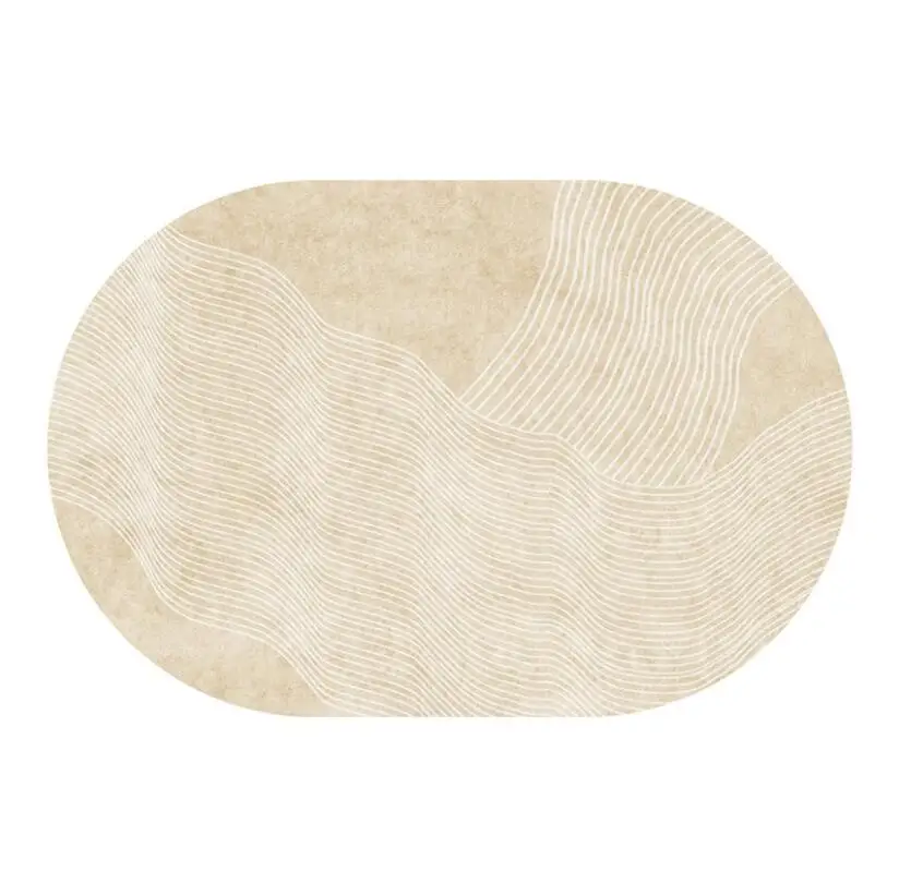 Современный скандинавский большой ковер для гостиной овальной формы