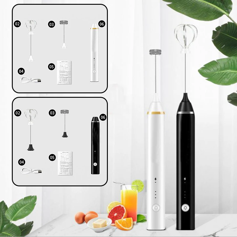 Электрический вспениватель для молока с USB ручной миксер взбивания яиц