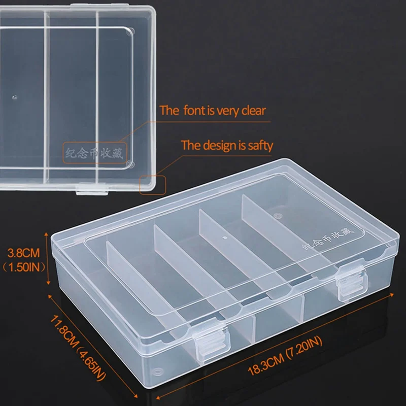 

Clear Coin Protector Case Coin Collection 100 Pcs Transparent Coin Storage Box 20/25/27/30mm Round Coin Capsules Containers
