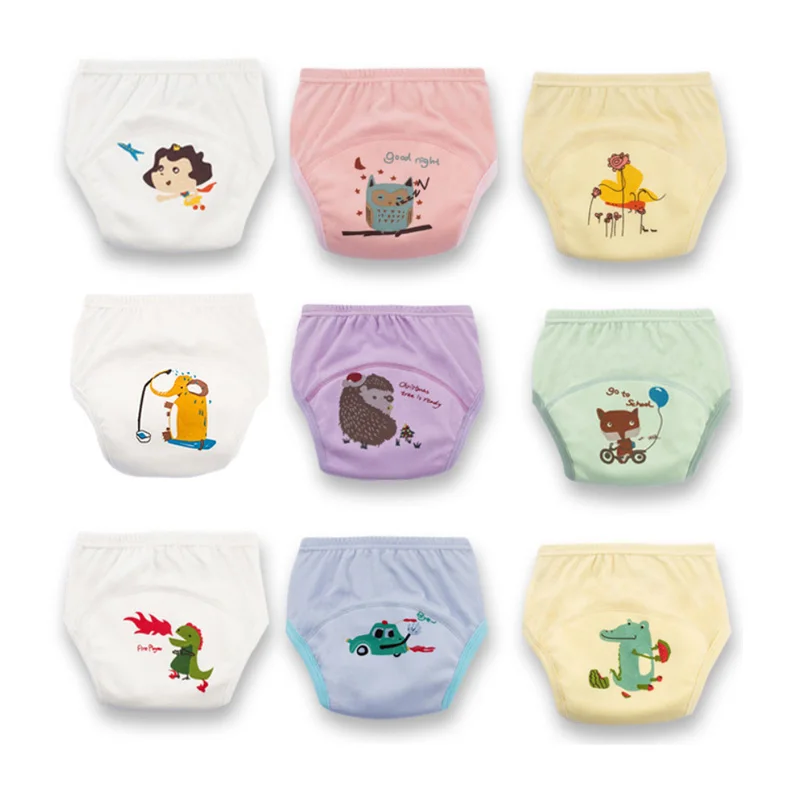 

Ircomll 6 шт./лот тренировочные штаны для горшка Многоразовые моющиеся Детские 4-слойные хлопковые трусики нижнее белье Подгузники для маленьки...