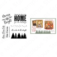 christmas tree pattern metal cutting dies and clear stamps for diy making word greeting card decoration scrapbooking new arrival