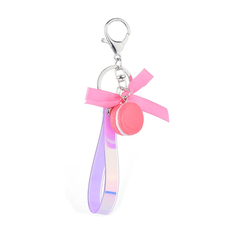 

Cartoon Cake Key Chain Fashion Cute French Women Pastries Marca Dragon Keychain Bag Charm Car Keyring Wedding Party Gift Jewelry