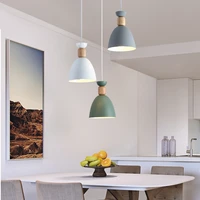 minsihause modern creative iron and wood art three color chandelier living room indoor lighting fixtures hanging wire adjustable